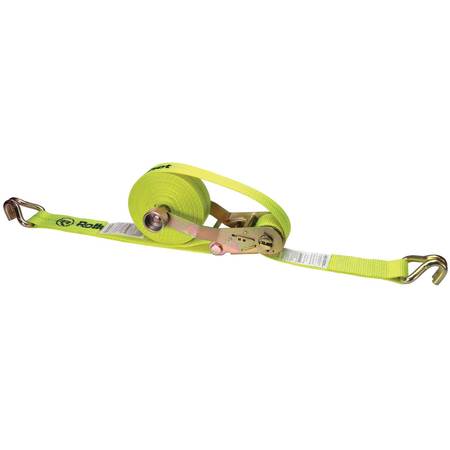 US CARGO CONTROL 2" x 27' Rollup Ratchet Strap With Double J Hook RR227WH